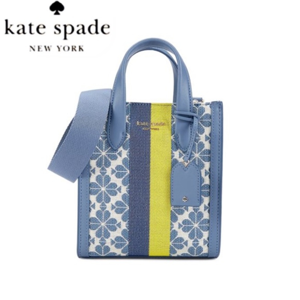 NWT KATE SPADE
Mini Manhattan Spade Flower Jacquard Tote